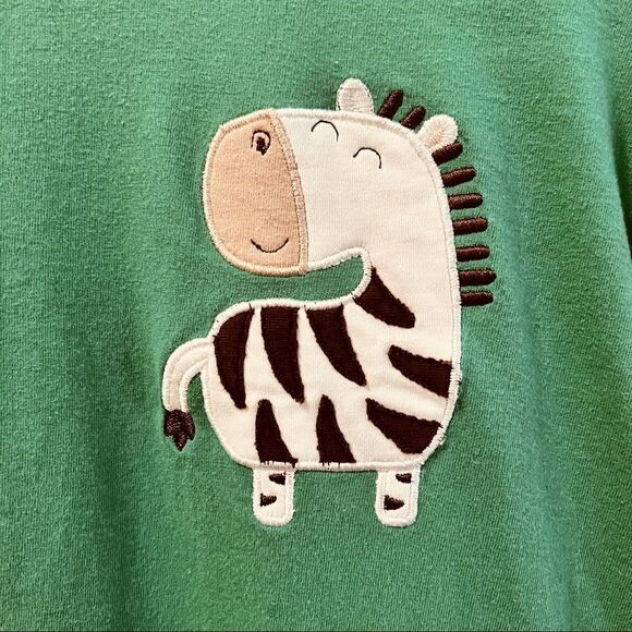 Baby Luigi green brown giraffe snap long sleeve romper onesie 3mo - Picture 2 of 8